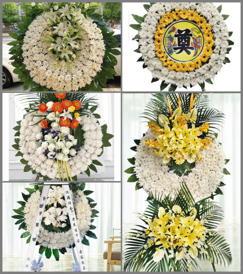 河南南阳卧龙区靳岗街道花圈速递